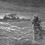 Иисус, идущий по морю